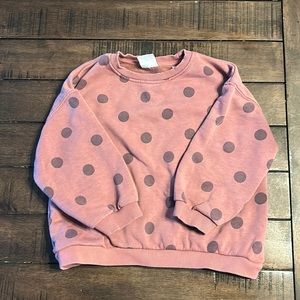 Zara polka dot sweatshirt